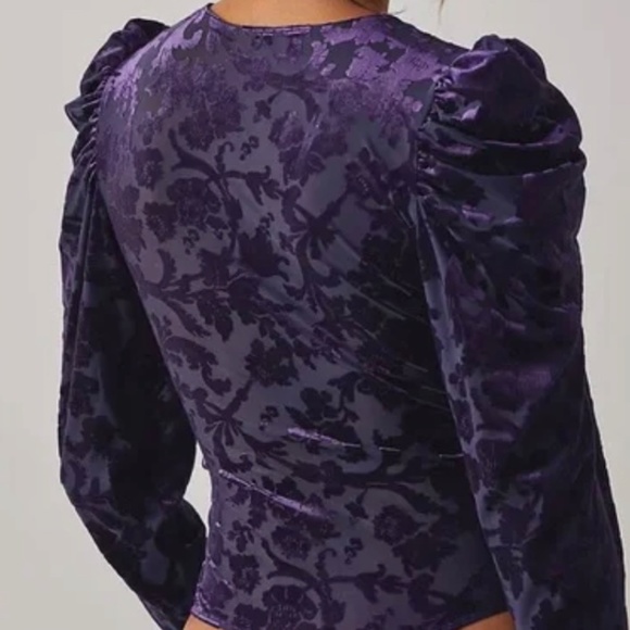 Free People Magic Hour Purple Bodysuit - Long Sleeve - Large - Picture 3 of 4